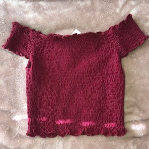 cute off the shoulder crop top